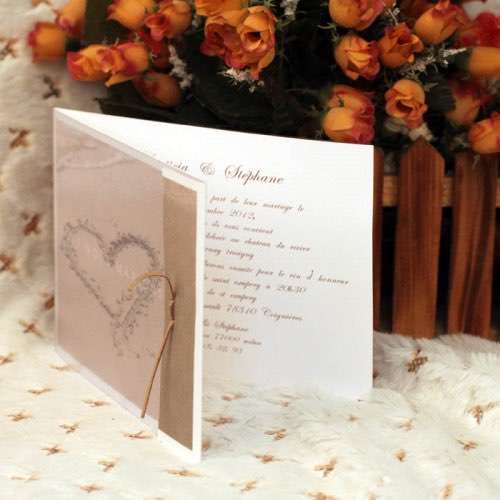 Half Fold Invitation Card with Clear Cover Greeting Card Customized